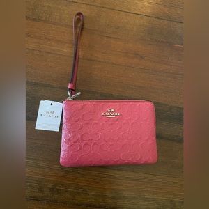 Coach pink wristlet
